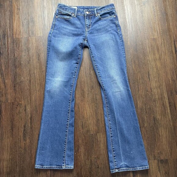 1969 Denim Sexy Boot Jeans Womens Size 27R Blue Straight Fit Leg Mid Rise Cotton - Picture 1 of 11